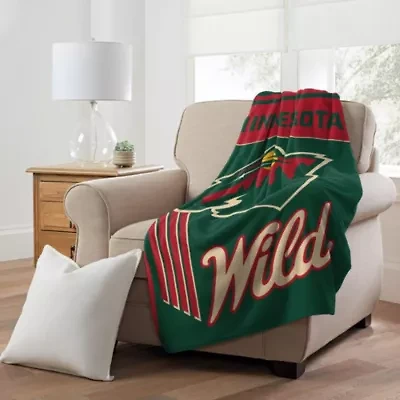 NHL Officially Licensed Minnesota Wild 46" x 60" Microfiber Throw Blanket