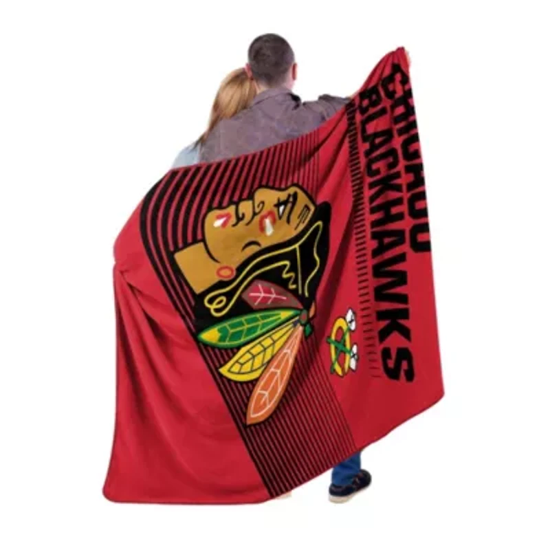 NHL Officially Licenced Chicago Blackhawks 60" x 80" Raschel Throw Blanket