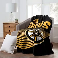 NHL Officially Licenced Boston Bruins 60" x 80" Raschel Throw Blanket