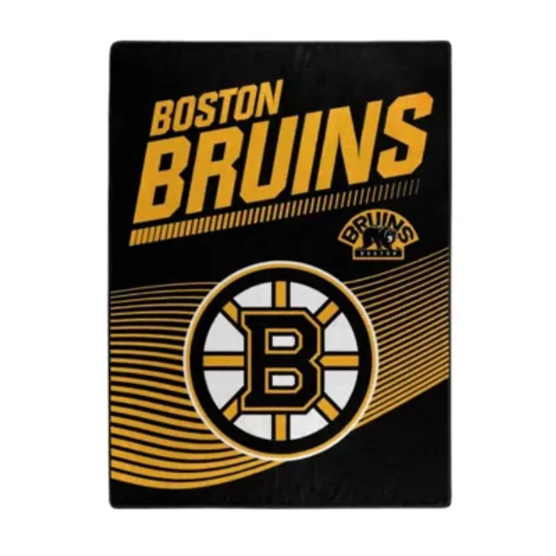 NHL Officially Licenced Boston Bruins 60" x 80" Raschel Throw Blanket