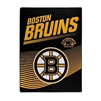 NHL Officially Licenced Boston Bruins 60" x 80" Raschel Throw Blanket