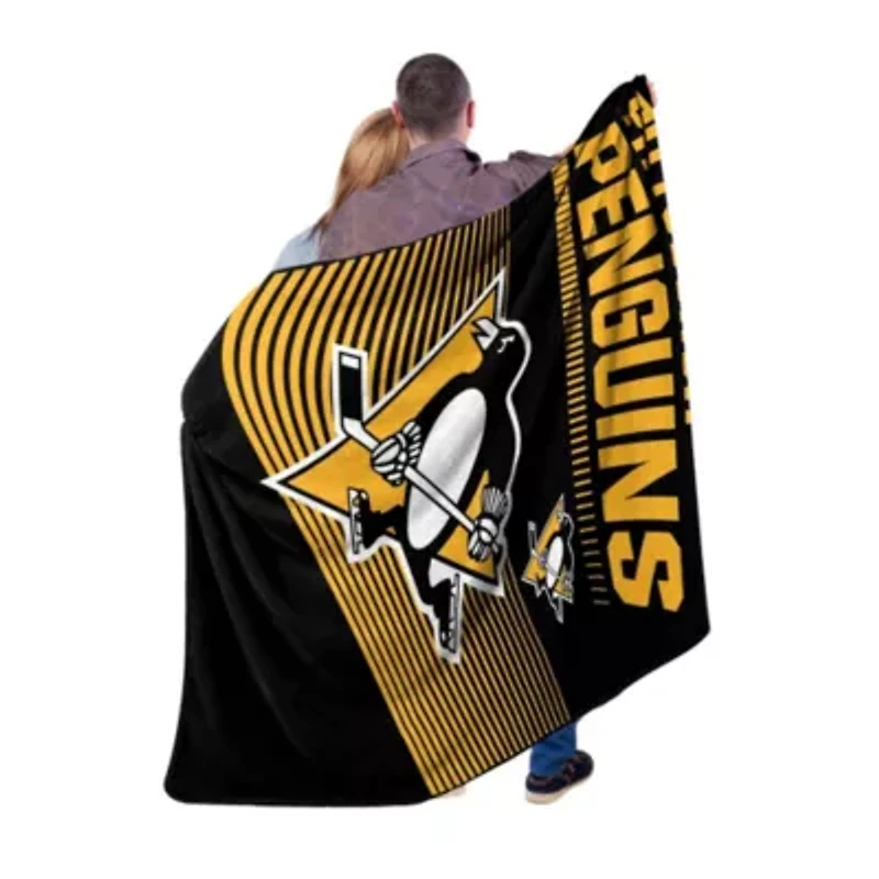 NHL Officially Licenced Pittsburgh Penguins 60" x 80" Raschel Throw Blanket