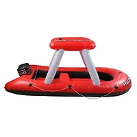 Inflatable Red and White Fire Boat Ride-On Water Squirter Swimming Pool Toy  60-Inch