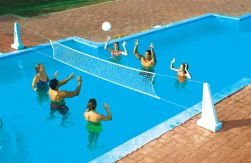 Pool Jam Combo Basketball and Volleyball Inground Swimming Pool Water Games