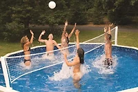 Pool Jam Combo Basketball and Volleyball Inground Swimming Pool Water Games
