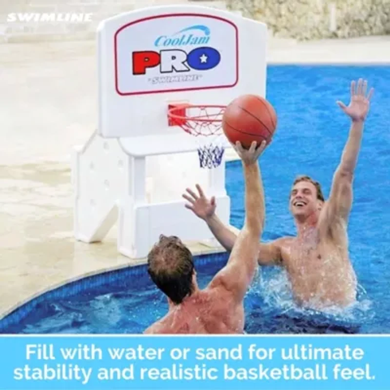 Cool Jam Pro Adjustable Poolside Extra Wide Water Basketball Game - 44"