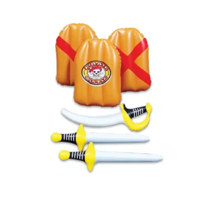 Inflatable Orange Pirate Castle Adventure Swimming Float  82-Inch