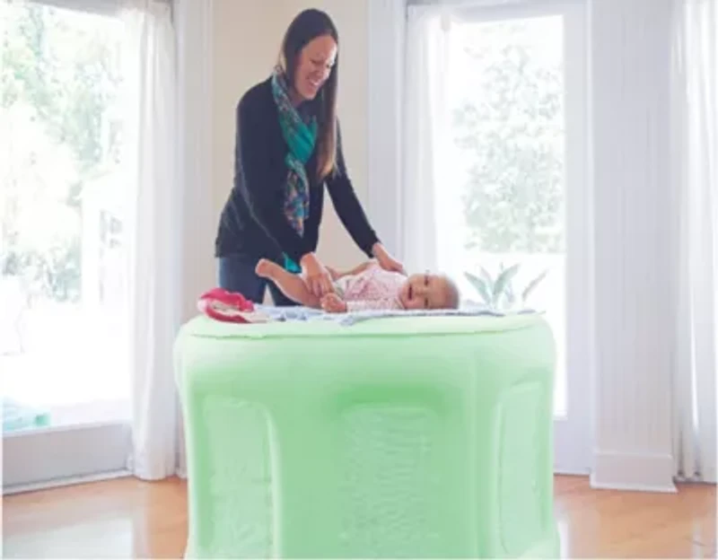 4-in-1 Room to Grow Portable Green Inflatable Baby Play Yard