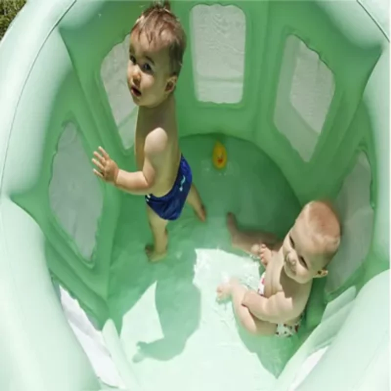 4-in-1 Room to Grow Portable Green Inflatable Baby Play Yard