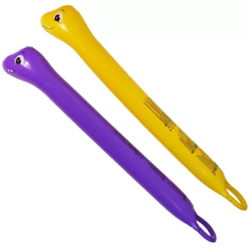 6' Inflatable Purple and Yellow Dinosaur Twisty Tube Pool Toys - Set of 2