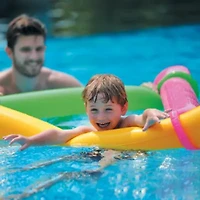 6' Inflatable Purple and Yellow Dinosaur Twisty Tube Pool Toys - Set of 2