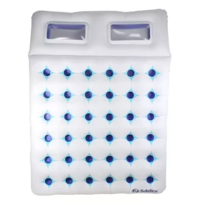 Inflatable Dual Window Pool Air Mattress - 76" - Blue and White