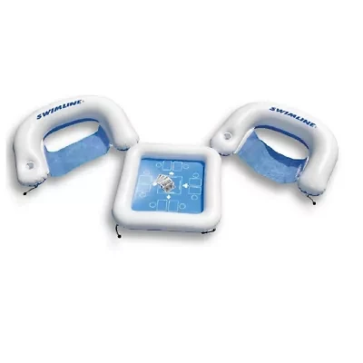 3-Piece Inflatable Poker Table and Chairs with Waterproof Playing Cards
