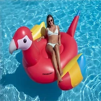 Inflatable Yellow and Red Scarlet Macaw Novelty Swimming Pool Raft - 93"