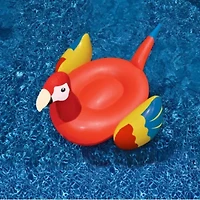 Inflatable Yellow and Red Scarlet Macaw Novelty Swimming Pool Raft - 93"