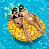 Inflatable Green and Yellow Tropical Pineapple Swimming Pool Raft  86-Inch
