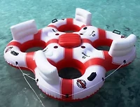 78-Inch White and Red Solstice Super Chill Quarto Swimming Pool Float