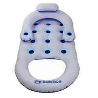 Inflatable Solstice Lounge Inflatable Swimming Pool Float - 64" - Blue and White