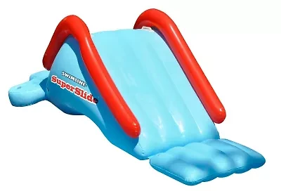 Inflatable Blue Super Swimming Pool Slide   17-Inch