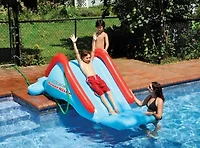 Inflatable Blue Super Swimming Pool Slide   17-Inch