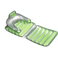 Inflatable Swimming Pool Folding Lounge Chair Float - 74" - Green
