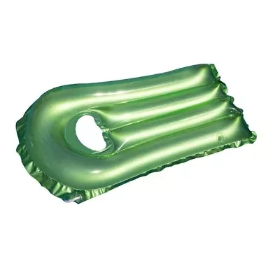 30-Inch Inflatable Transparent Green With Metallic Silver Surf Rider Pool Float