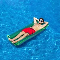 Inflatable Reflective Sun Tanner Pool Float - 72" - Green