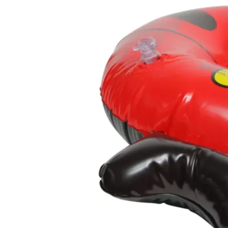 24" Inflatable Red and Black Ladybug Swim Ring Tube Pool Float