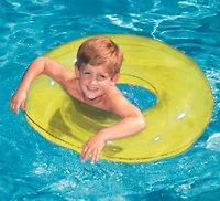 Inflatable Swim Ring Tube Pool Float - 30" - Yellow