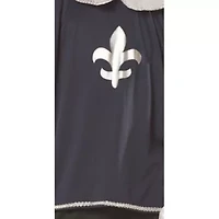 Blue and White Boys Musketeer Halloween Children's Costume - Ages 7-9 Years