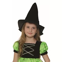 Black and Green Witch Girl Child Halloween Costume - Small