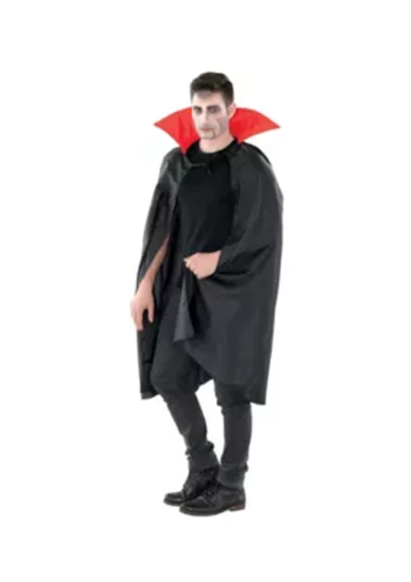 Black and Red Vampire Cape Boy Child Halloween Costume - Large