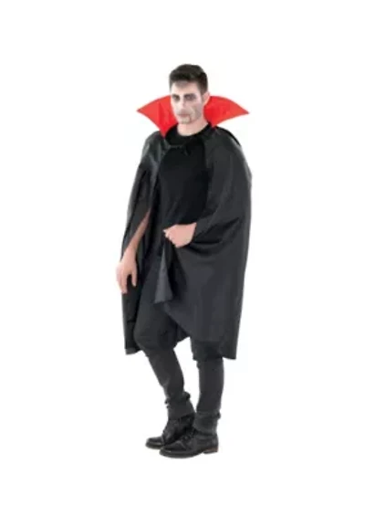 Black and Red Vampire Cape Boy Child Halloween Costume - Large