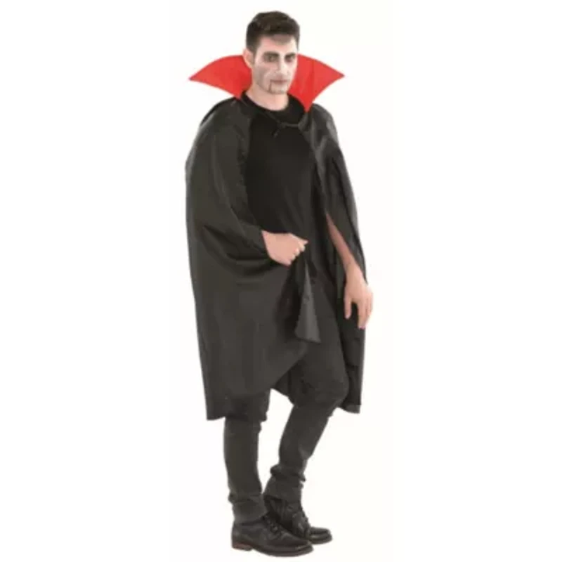Black and Red Vampire Cape Boy Child Halloween Costume - Large