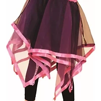 Pink and Black Skeleton Girl Child Halloween Costume - Large