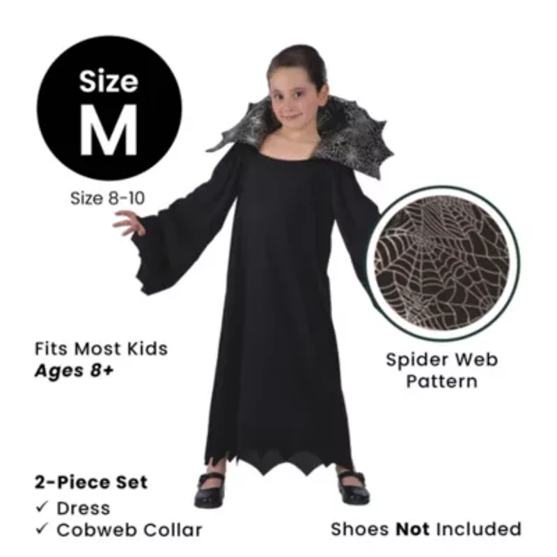 Black and Gray Vampire Girl Child Halloween Costume - Medium