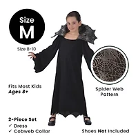 Black and Gray Vampire Girl Child Halloween Costume - Medium