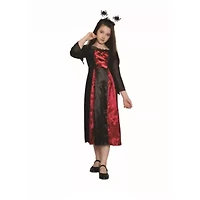 Red and Black Spider Princess Girl Child Halloween Costume - Medium