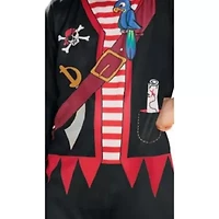 Black and Red Pirate Boy Toddler Halloween Costume - Extra Small