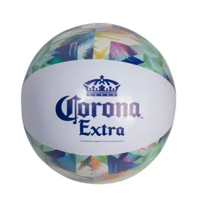 Corona Tropical Leaves Inflatable Beach Ball - 20" - Blue and Green