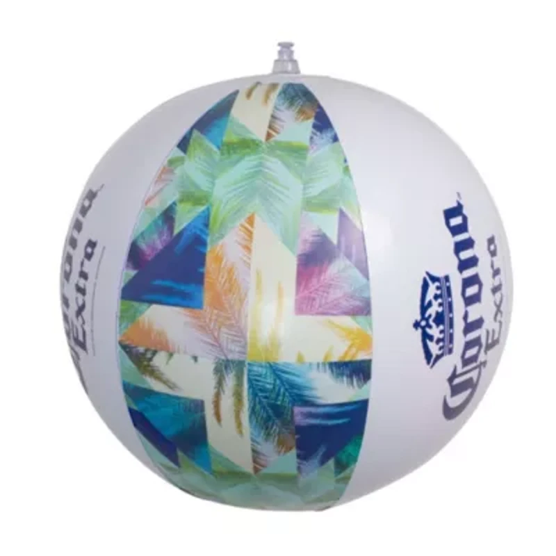 Corona Tropical Leaves Inflatable Beach Ball - 20" - Blue and Green