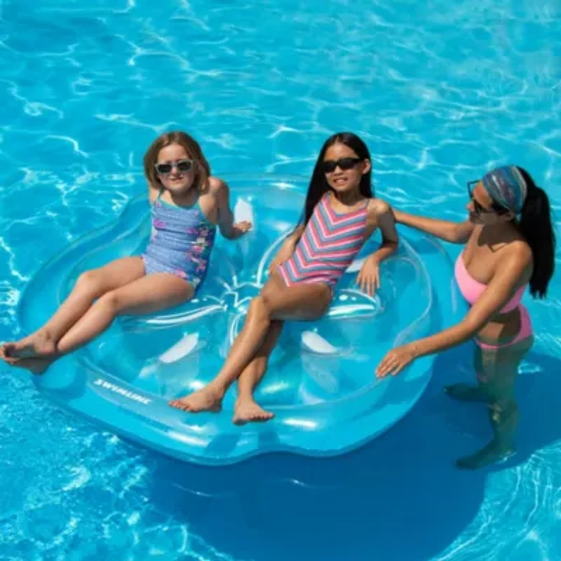 Sand Dollar Inflatable Swimming Pool Raft Float - 64" - Blue
