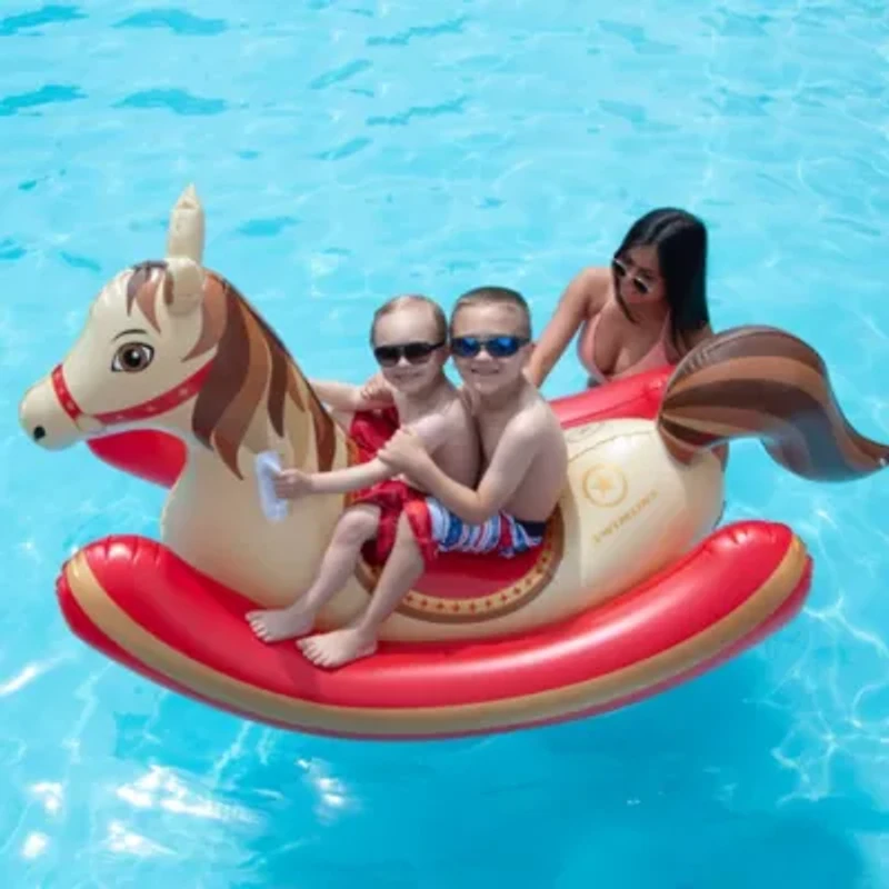 Hobby Horse Rocker Inflatable Swimming Pool Ride-On Float - 81"