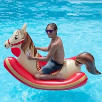 Hobby Horse Rocker Inflatable Swimming Pool Ride-On Float - 81"