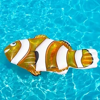Clown Fish Swimming Pool Inflatable Raft - 72" - Orange and White