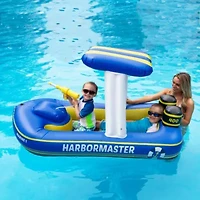 Harbor Master Patrol Boat with Pump Squirter Swimming Pool Float - 67"