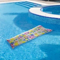 6' Blue and Yellow Flowers Inflatable Swimming Pool Float