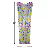 6' Blue and Yellow Flowers Inflatable Swimming Pool Float