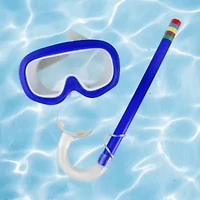 Age 3-8 - Blue Mask and Snorkel Swimming Set for Children