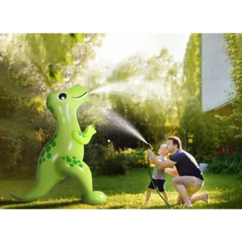 6.75' Inflatable Green Jumbo Dinosaur Water Sprayer